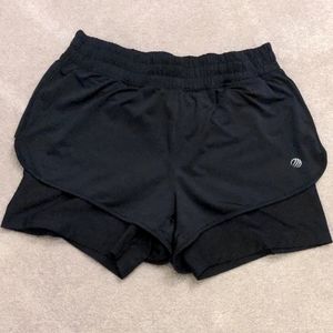MPG black running shorts w/ built in spandex